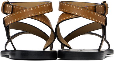 Sneakers og sko ISABEL MARANT Isabel Marant Jopee Studded Leather Sandals Brun | SD0228FA-C1B05S, 1