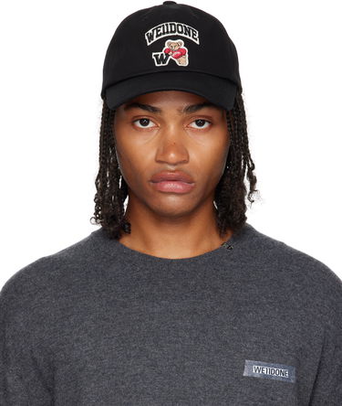 Kasket We11done We11done Varsity Logo Baseball Cap Sort | WD-AH2-25-405-U-BK, 0