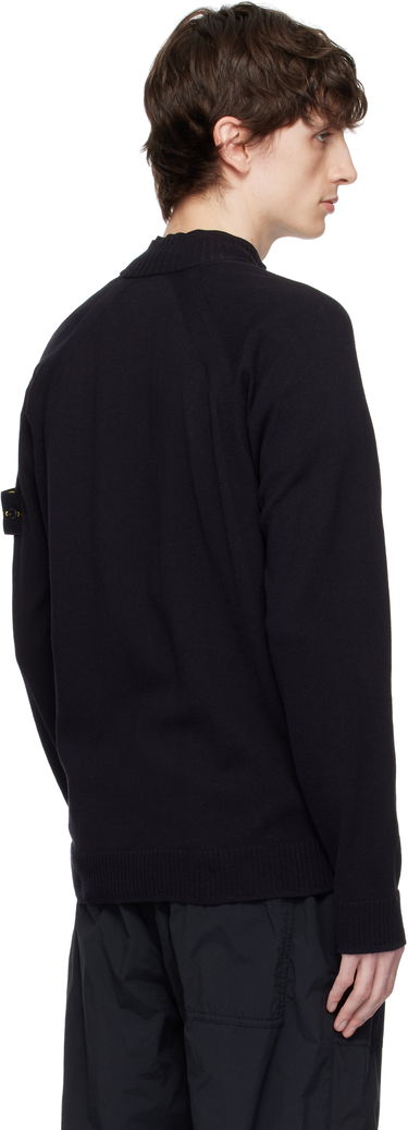 Sweater Stone Island Stone Island Organic Cotton Zip Cardigan Sort | K1S15 5100061 S00B9, 2