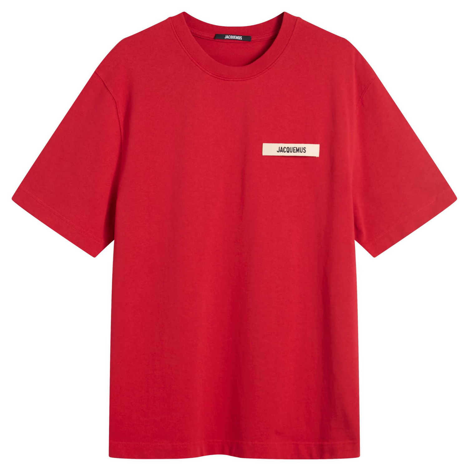 T-shirt Jacquemus Grosgrain Logo T-Shirt Rød | 25HTSM00133AJ00226-480, 0