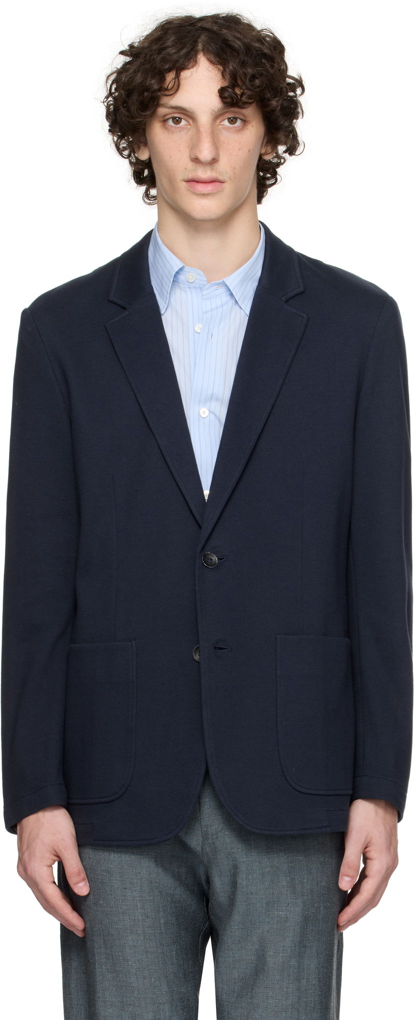 Jakke rag & bone Rag & Bone Butler Patch Pocket Blazer Mørkeblå | MBW25P4006PIML