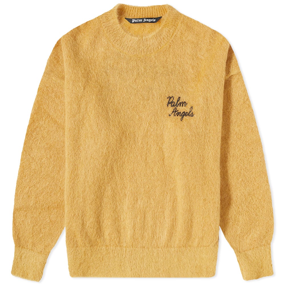 Sweater Palm Angels Back Palm Mohair Crewneck Gul | PMHE007F22KNI0026118, 0