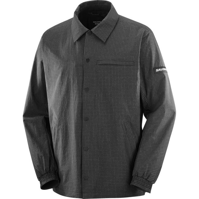 Skjorte Salomon Venom Grid Overshirt Grå | LC2622000, 1