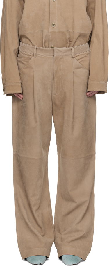 Bukser Entire Studios Entire Studios DC Suede Trousers Beige | ES2668SS, 0