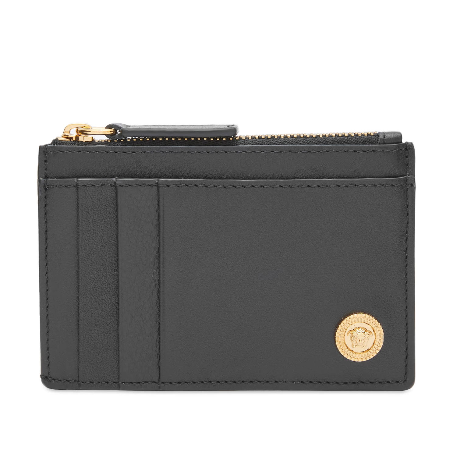 Tegnebog Versace Medusa Head Zip Card Holder Black/Gold Sort | 1006197-1A03190-1B00V, 0