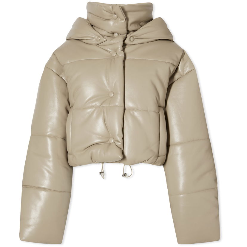 Jakke Nanushka Aveline Leather Look Jacket Beige | NW24RSOW00279