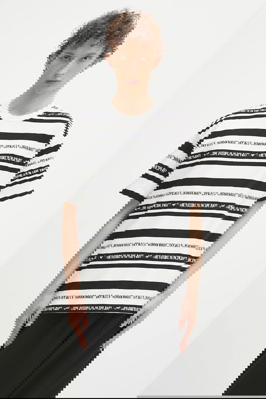 T-shirt Human Made Human Made Striped T-Shirt Hvid | HM29CS027, 0