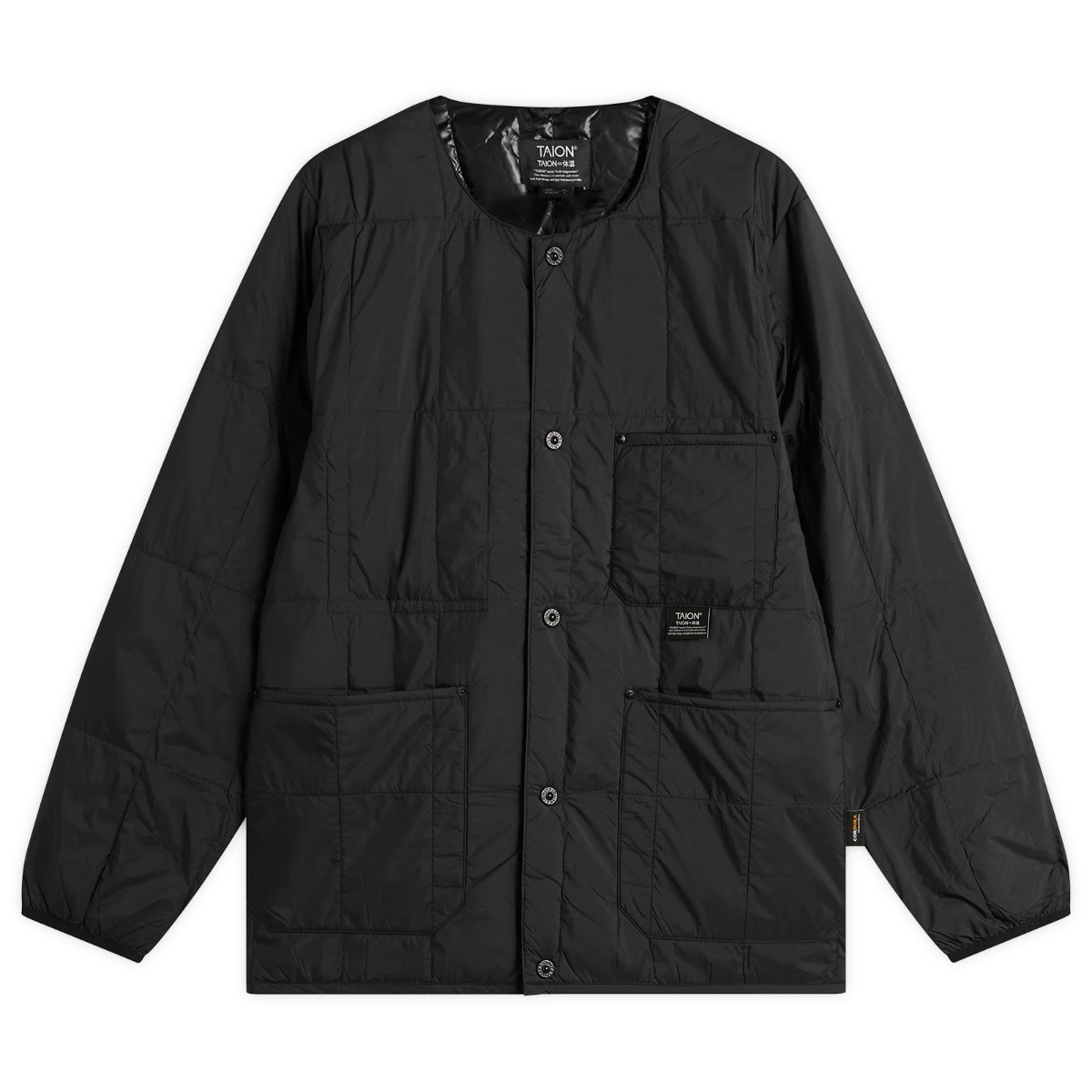 Puffer jakke TAION Work Crew Neck Down Jacket Sort | TAION-104BWK-BLK, 1