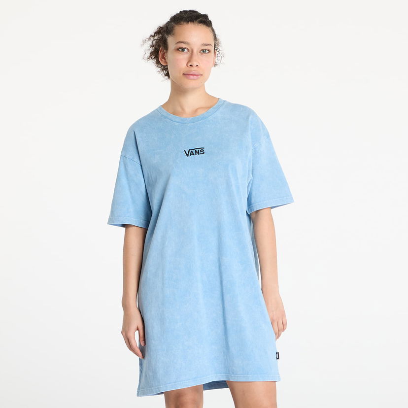 Kjole Vans Vans Center Vee Wash T-Shirt Dress Blå | VN00046QE2W1
