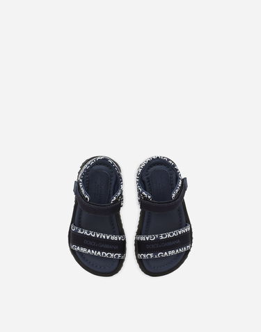 Sneakers og sko Dolce & Gabbana Dolce & Gabbana Printed Calfskin Sandals For First Steps (19-26) Blå | DL0078AX182HBXCW, 3
