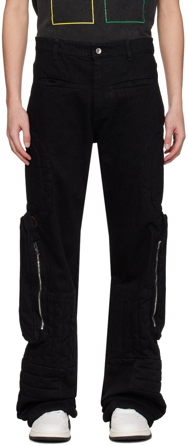 Cargo bukser Who Decides War Raised Window Denim Cargo Pants Sort | 1120890002SS24, 0