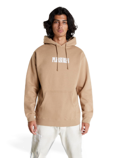 Sweatshirt Pleasures Blurry Hoodie Beige | P22F051 SAND