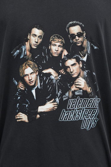 T-shirt VETEMENTS 'Backstreet Boys' Oversized Graphic T-Shirt Sort | UA66TR620B, 3