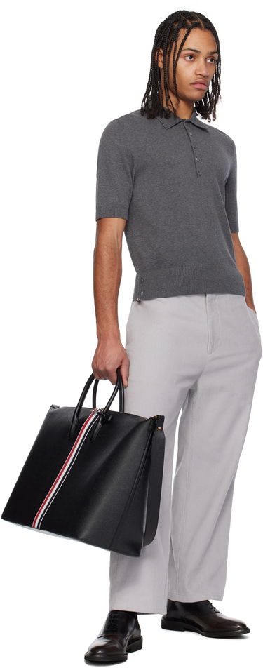 Rejsetaske Thom Browne Thom Browne Pebble Grain Duffle Bag Sort | UAG217A-00198, 3