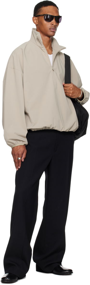 Jakke Fear of God Fear of God ESSENTIALS Sporty Half-Zip Jacket Beige | 202SP256721F, 3