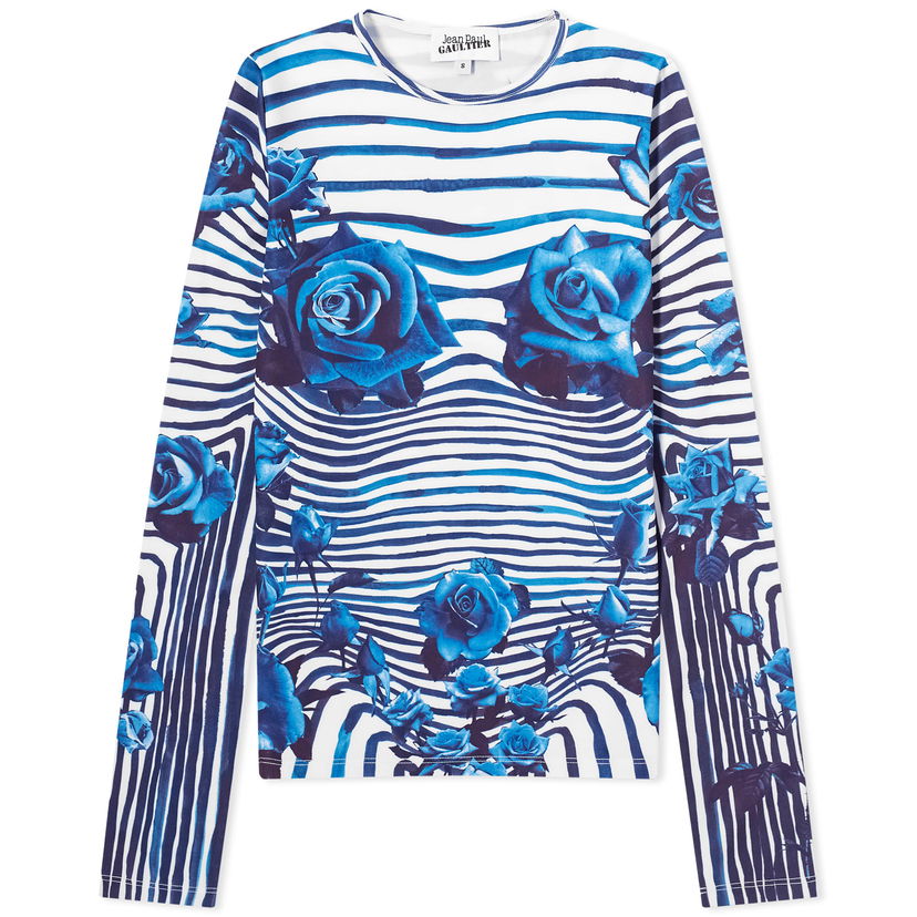 T-shirt Jean Paul Gaultier Gaultier Flower Print Long Sleeve Top Flerfarvet | 24-25-U-TO186-J551-015951