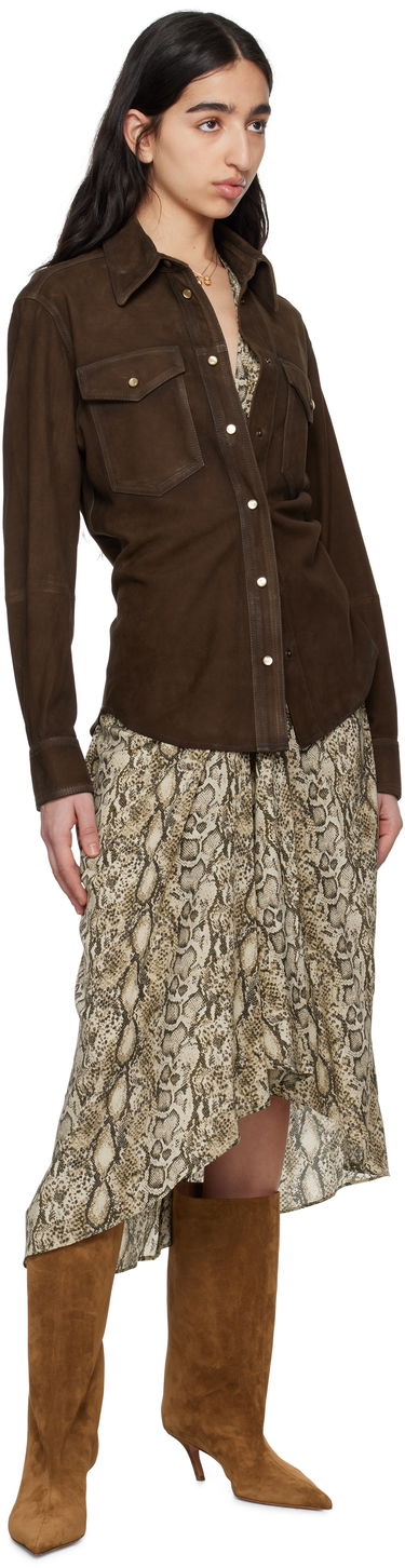 Skjorte ISABEL MARANT Isabel Marant Danisia Suede Shirt Brun | CH0231FA-C2B03I, 3