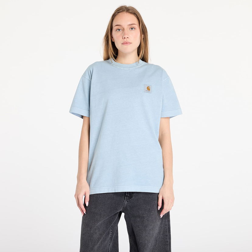 T-shirt Carhartt WIP T-shirt S/S Vista T-Shirt UNISEX Dusty Ice Garment Dyed M Blå | I030780.2BSGD