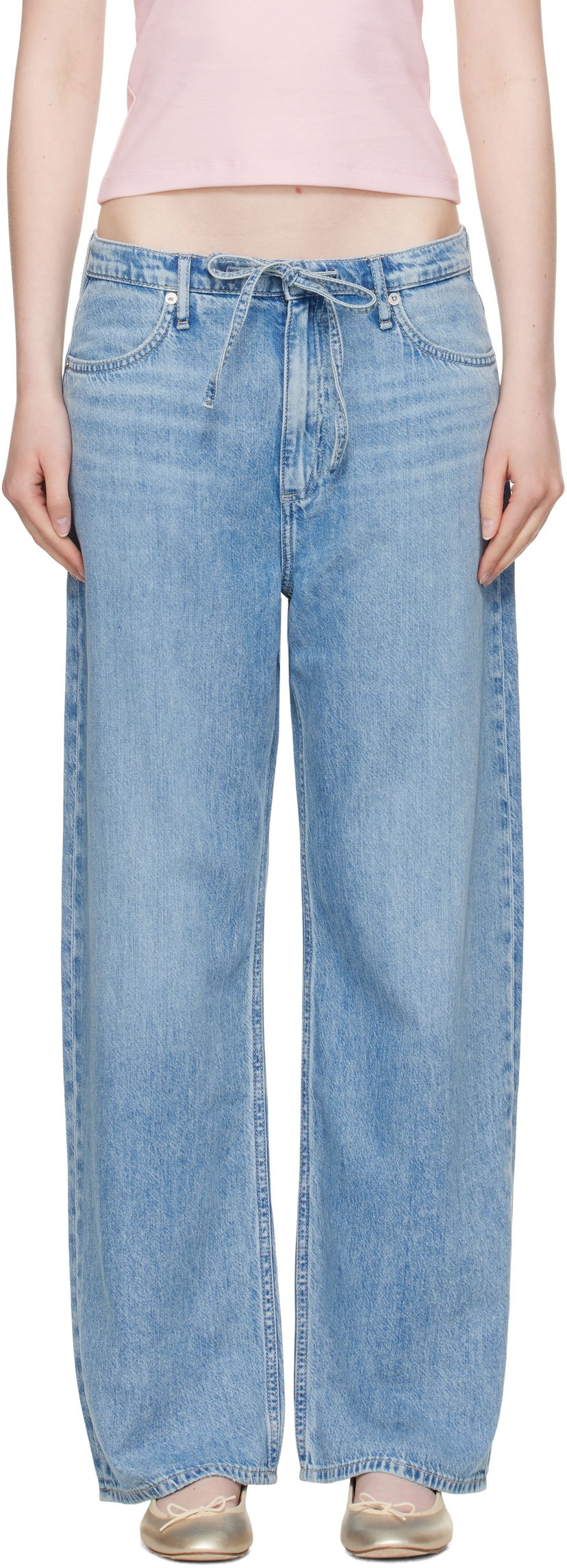 Jeans rag & bone Rag & Bone Phoebe Denim Beach Jeans Blå | WDD25P1009UFTL