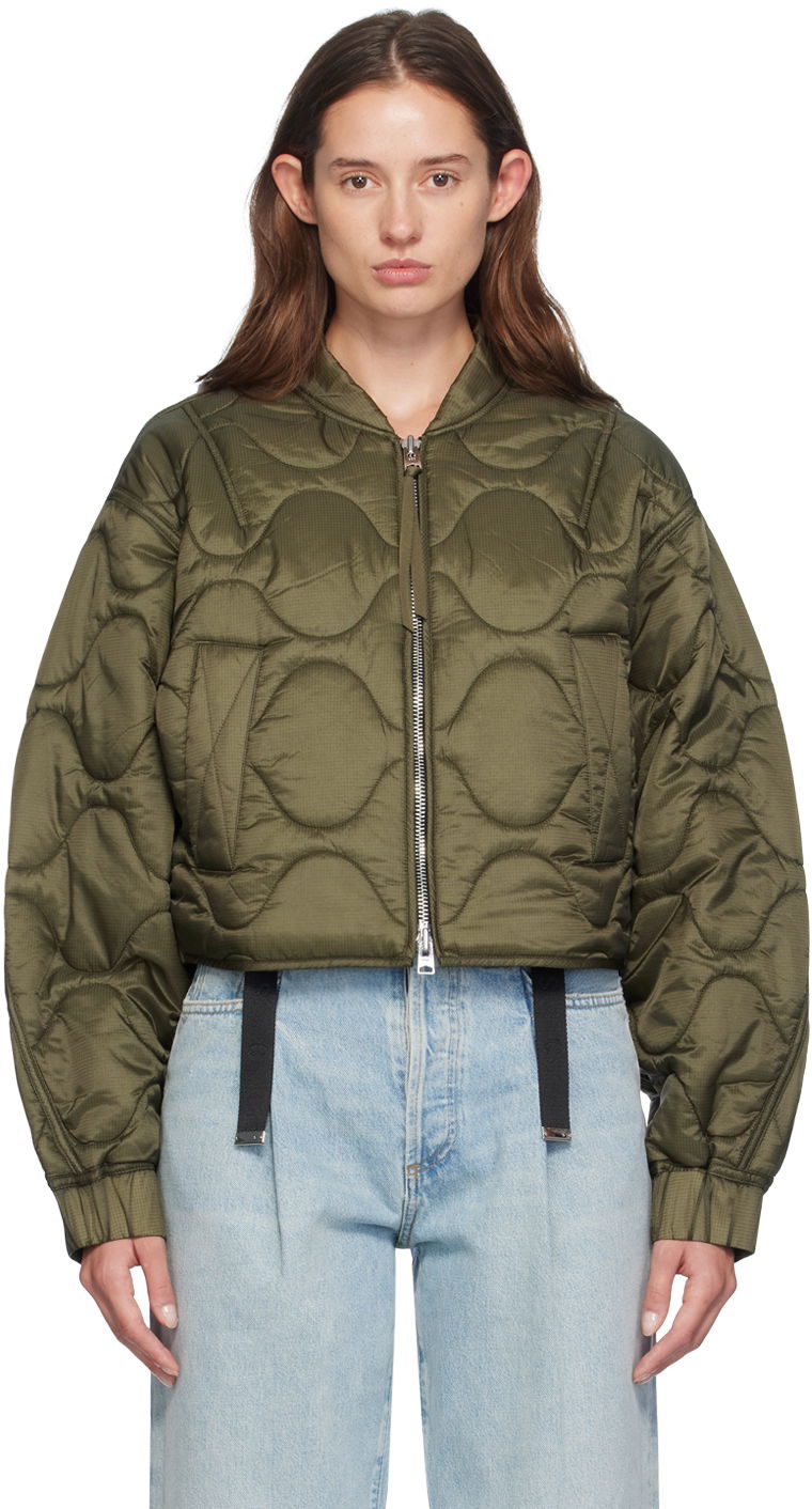 Bomberjakke AGOLDE Iona Bomber Jacket Grøn | A5031, 0