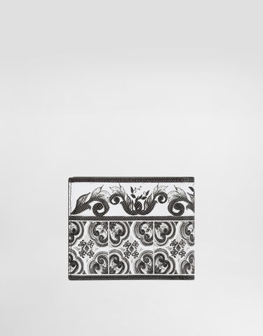 Tegnebog Dolce & Gabbana Dolce & Gabbana Calfskin Majolica Print Wallet Hvid | BP3102AN719IU3TN, 2