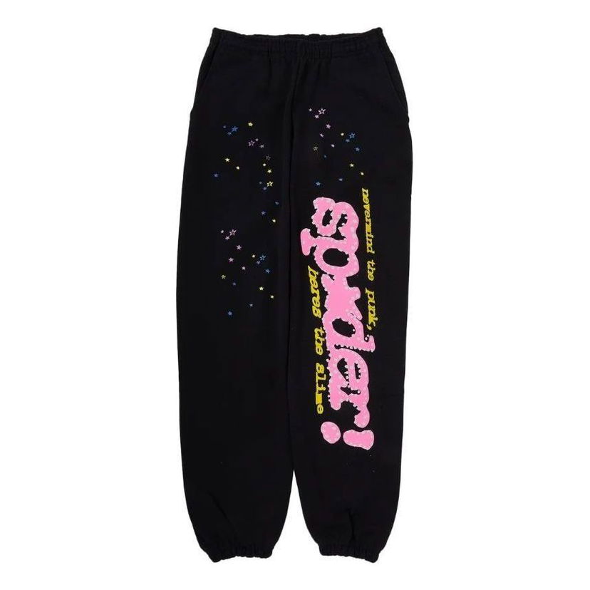 Joggingbukser Sp5der SP5DER Pink V2 Sweatpants Sort | SP5D0127