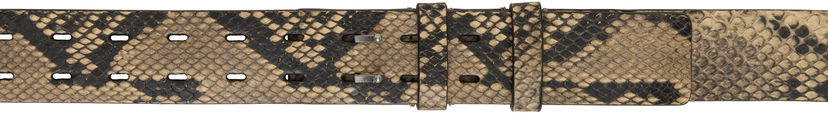 Bælter Dries Van Noten Dries Van Noten Snakeskin Leather Belt Beige | 251-021403-397