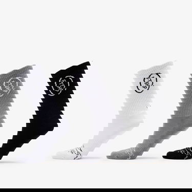 Sokker Footshop High Crew Socks 3-Pack Black/ White/ Grey Flerfarvet | FTSHP_369, 0