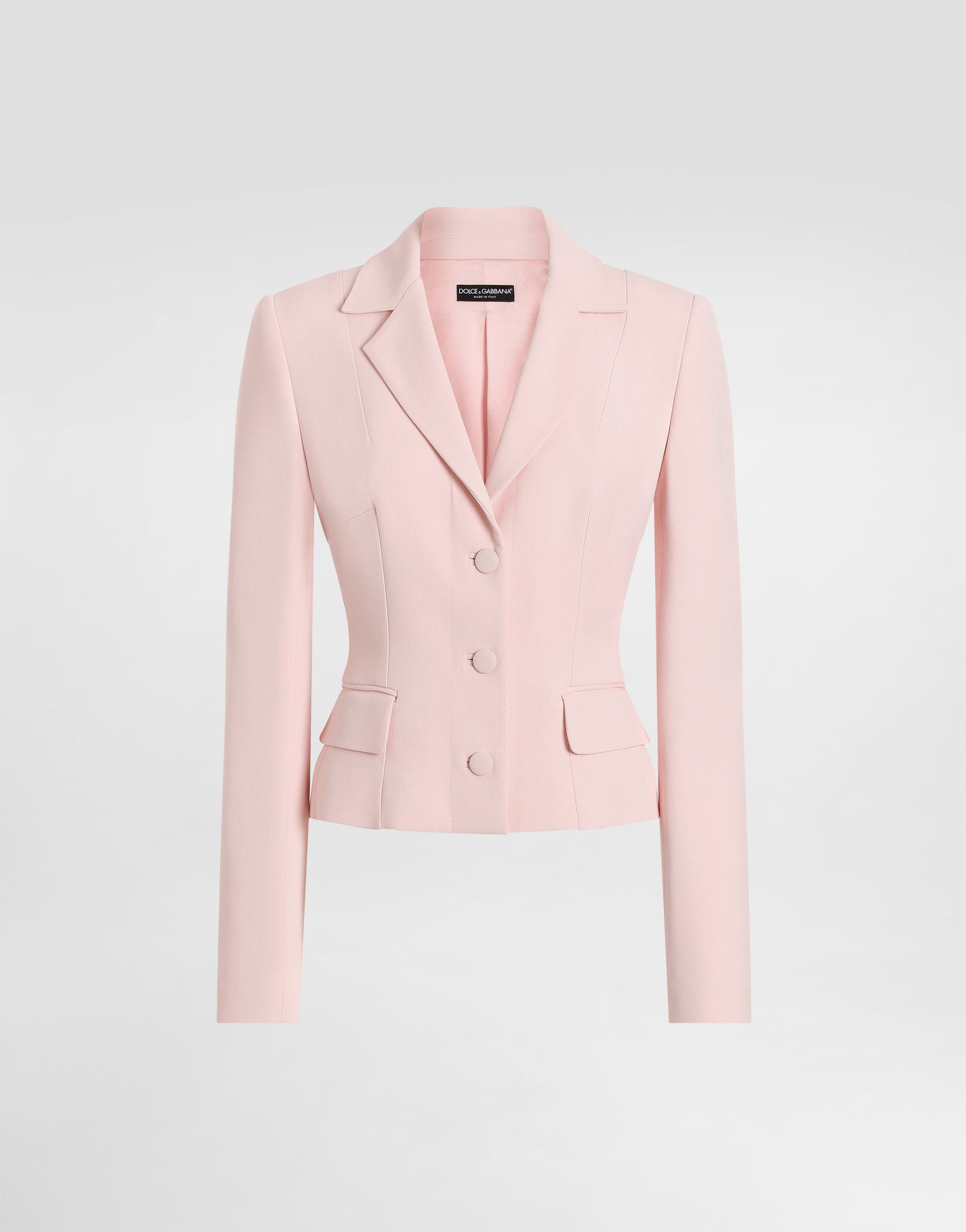 Jakke Dolce & Gabbana Dolce & Gabbana Single-Breasted Stretch Cady Jacket Lyserød | F27BTTFUAE5F1452, 0