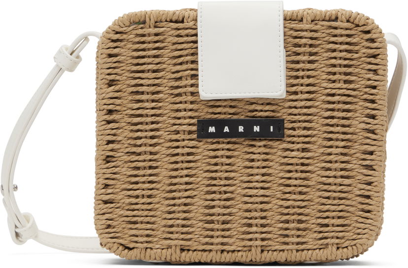 Skuldertaske Marni Marni Kids Woven Crossbody Bag Brun | M01474-M00UY