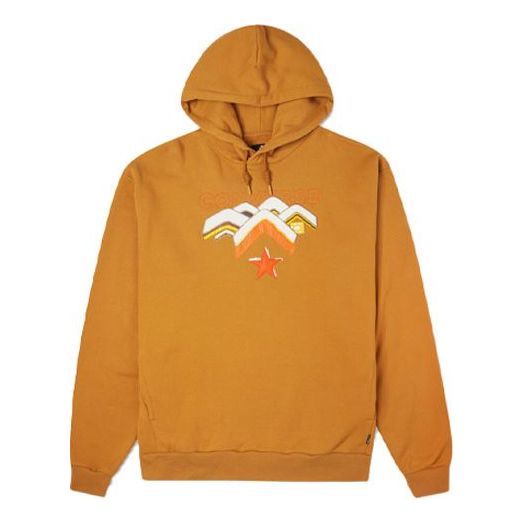 Sweatshirt Converse Mountains Print Fleece Hoodie Brun | 10023523-A03