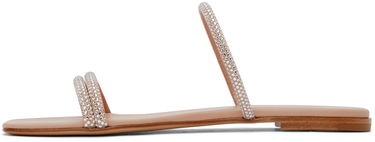Sneakers og sko Gianvito Rossi Cannes 05 Crystal Embellished Flat Sandals Beige | G16120.05CUO.XCN, 2