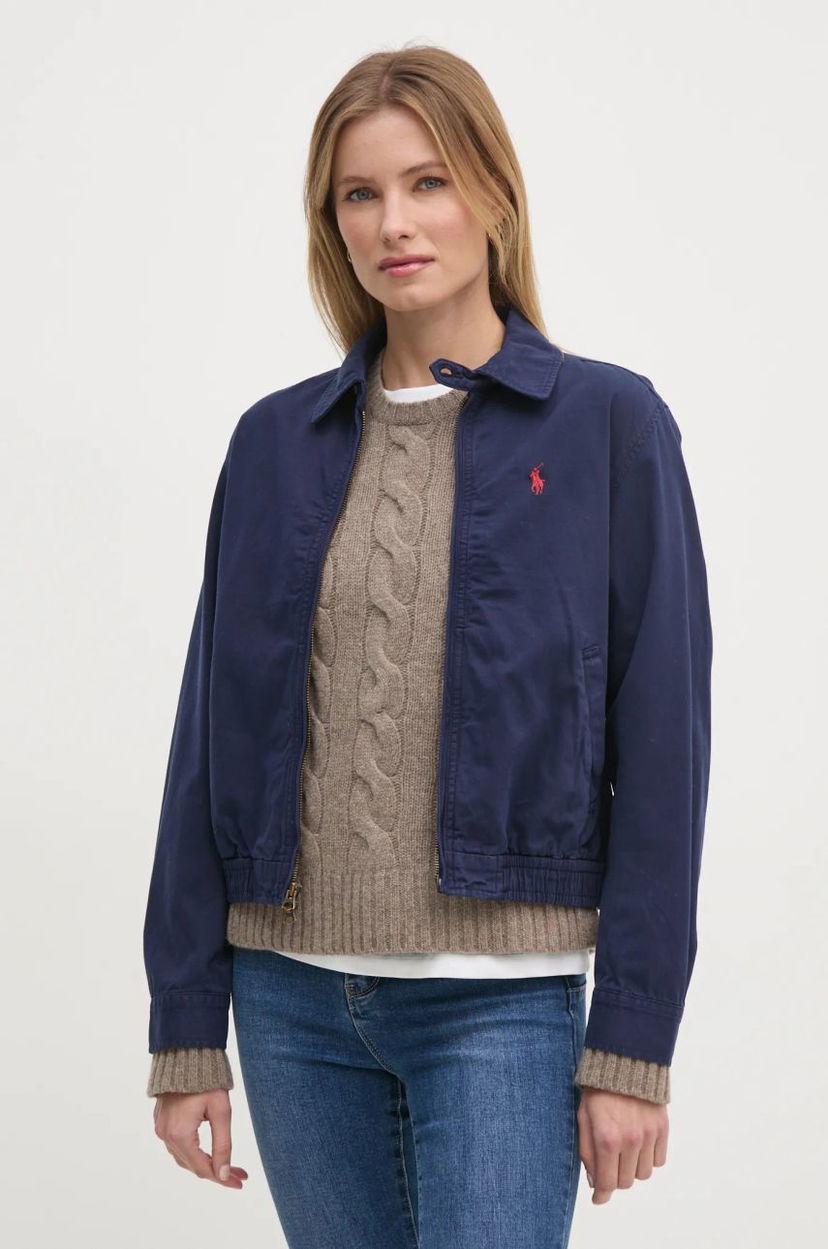 Vindjakke Polo by Ralph Lauren Cotton Bomber Jacket Mørkeblå | 211934952