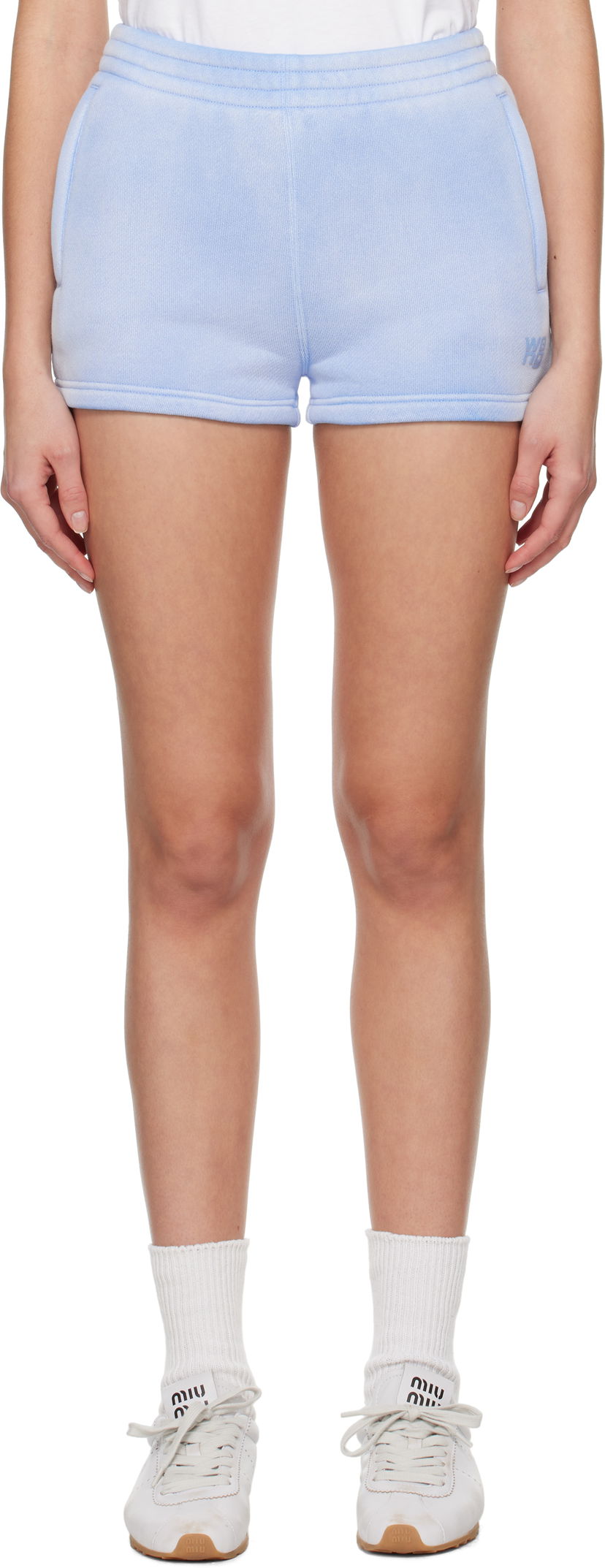 Shorts Alexander Wang Logo Lounge Shorts Blå | 4CC3244404