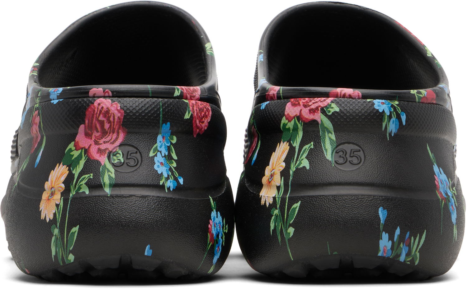 Sneakers og sko Balenciaga Balenciaga Crocs Edition Floral Pool Slides Sort | 677389W1S8G, 1