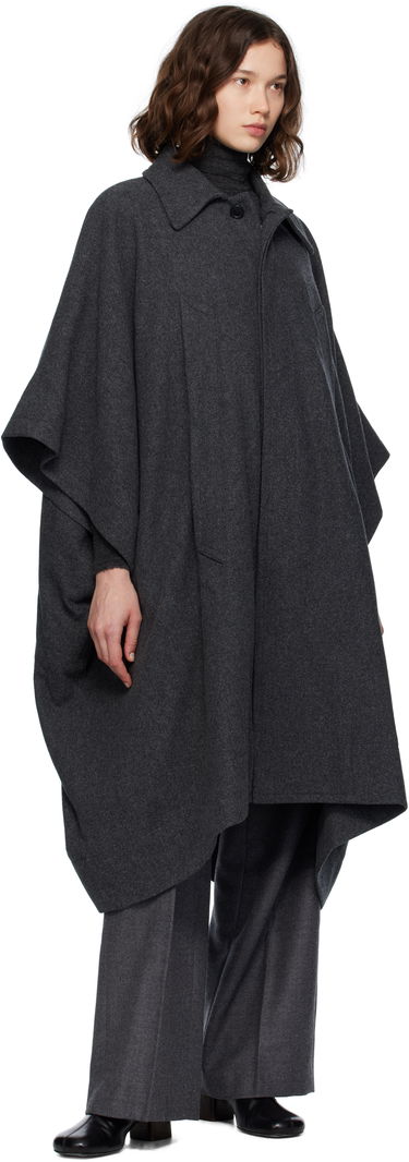 Frakker Maison Margiela MM6 Maison Margiela Wool Cape Coat Grå | S52AH0083 M35473, 3