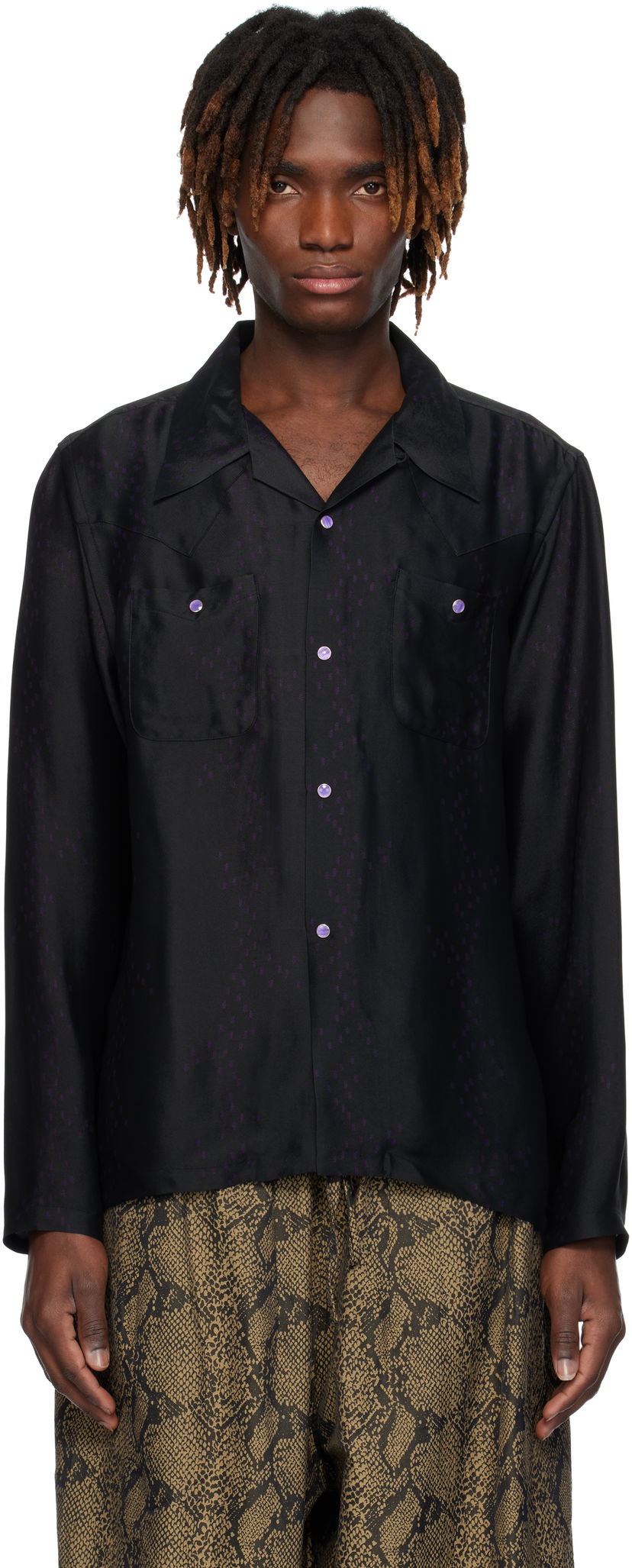 Skjorte Needles NEEDLES Cowboy One-Up Shirt Sort | QV249
