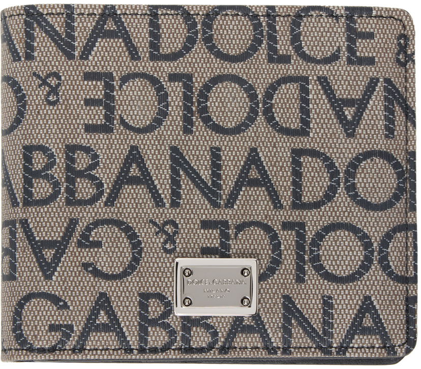 Tegnebog Dolce & Gabbana Brown & Black Jacquard Bifold Wallet Brun | BP1321AJ705