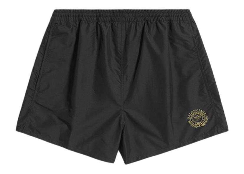 Shorts Balenciaga Regular Fit Swim Shorts Black Sort | 7040384C3B91080