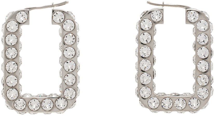 Øreringe Amina Muaddi Crystals Hoop Earrings Metalisk | CHARLOTTE HOOP