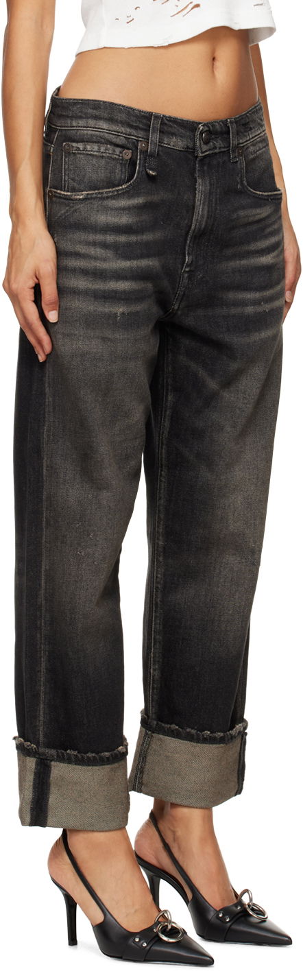 Jeans R13 R13 Cuffed X-Boyfriend Jeans Sort | R13WD111-D152C, 1