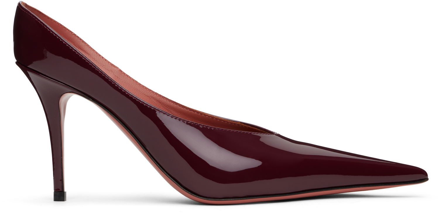 Sneakers og sko Amina Muaddi Patent Leather Pumps Bourgogne | ANOK MULE PATENT, 0