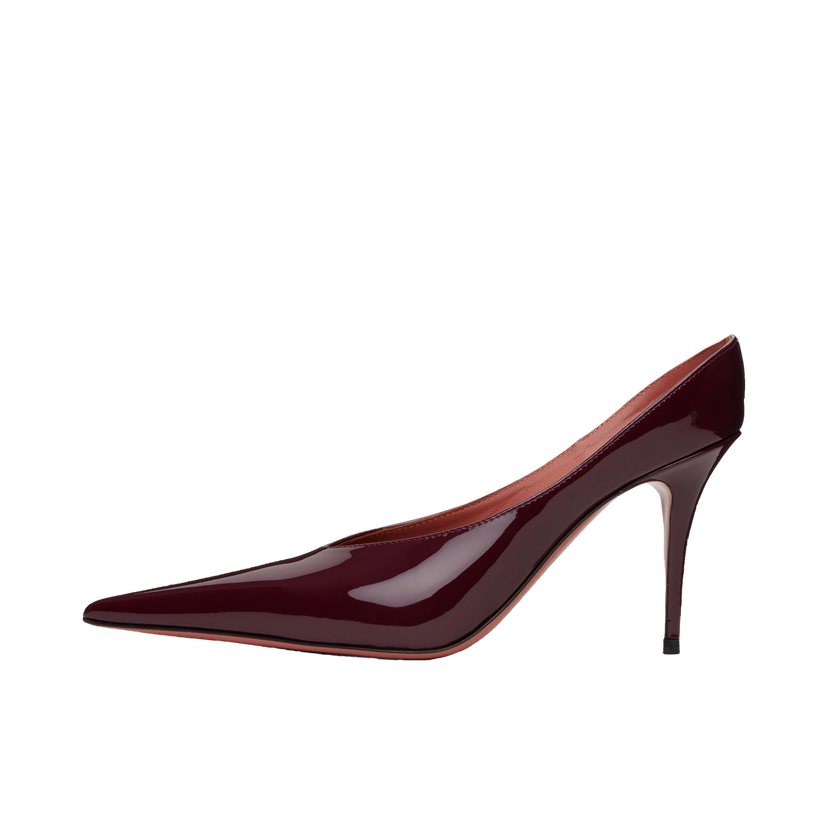 Sneakers og sko Amina Muaddi Patent Leather Pumps Bourgogne | ANOK MULE PATENT