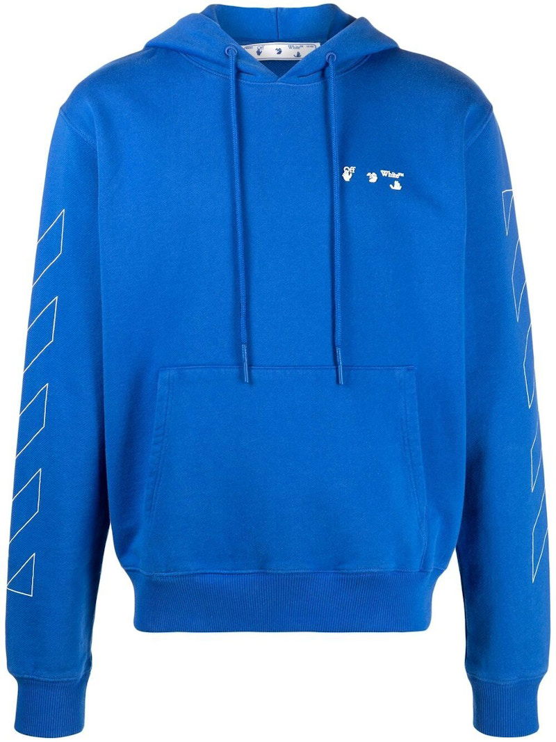 Sweatshirt Off-White Diag Hoodie Blå | OMBB034S21FLE0024501