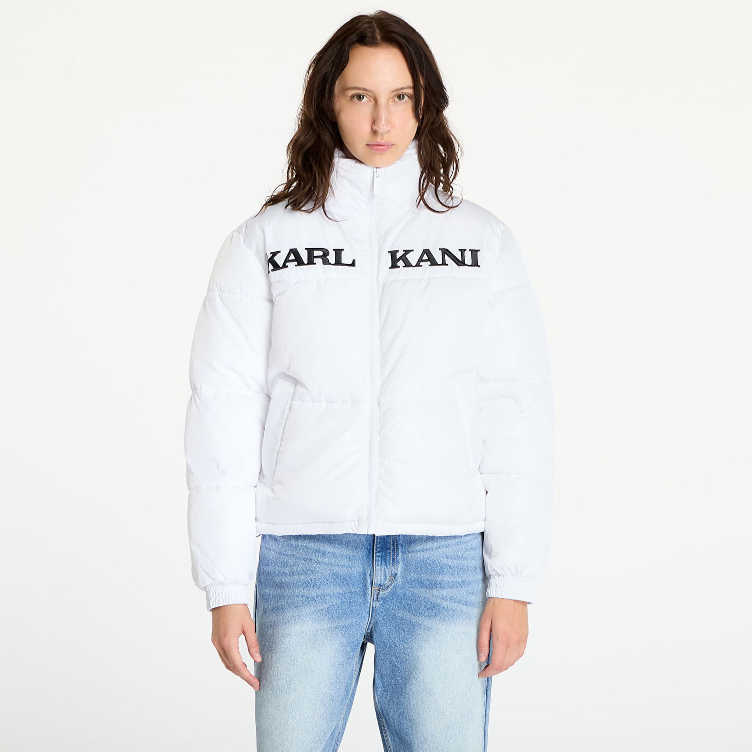 Puffer jakke Karl Kani Retro Essential Puffer Jacket Hvid | 61760001, 0