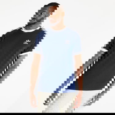 Tøj adidas Originals adidas 3-Stripes Short Sleeve Tee Night Indigo Mørkeblå | IA4850, 1