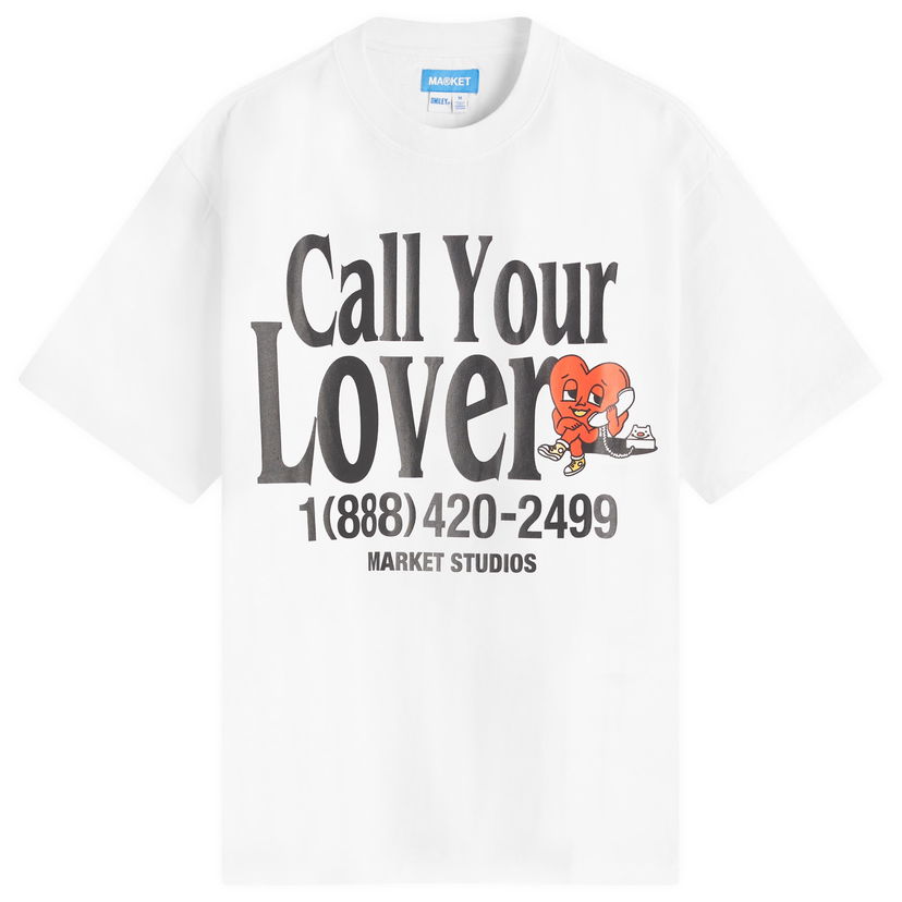 T-shirt MARKET Call My Lover Graphic Tee Hvid | 399002193-WHT