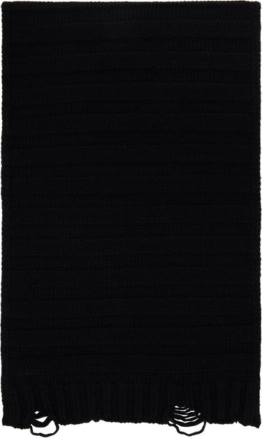 Tørklæde Maison Margiela Wool Scarf With Applique Sort | S52TE0054.M13040, 2