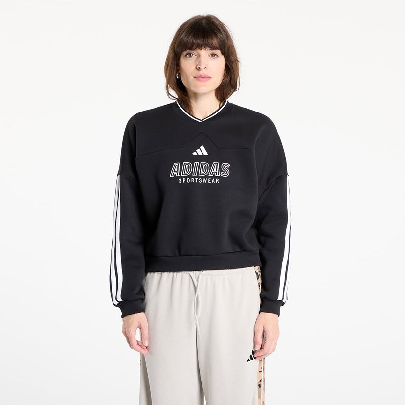 Sweatshirt adidas Performance Women's Tiro Cut 3 Stripes Fleece Sweatshirt Sort | JN2673