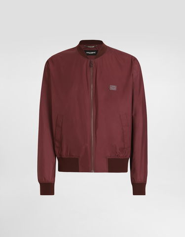 Bomberjakke Dolce & Gabbana Dolce & Gabbana Technical Fabric Bomber Jacket Bourgogne | G9BLMTFUS27R0108, 0